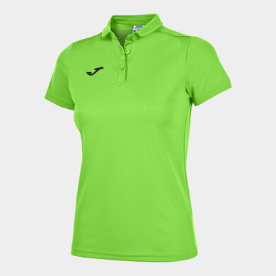 Polo manica corta donna Hobby verde fluorescente