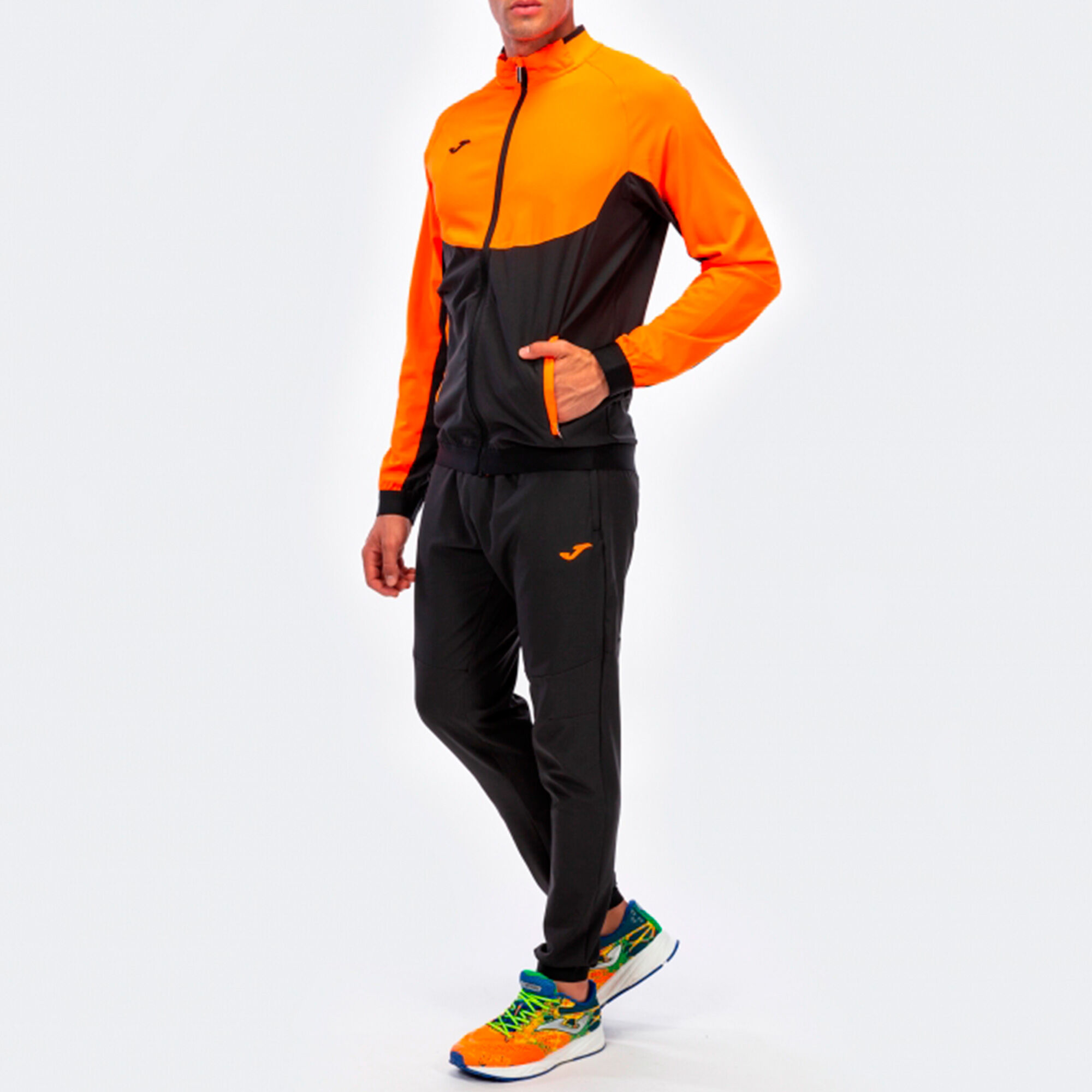 Tracksuit man Essential black orange