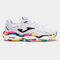 Pantofi sport Smash 25 clay unisex alb multicolor
