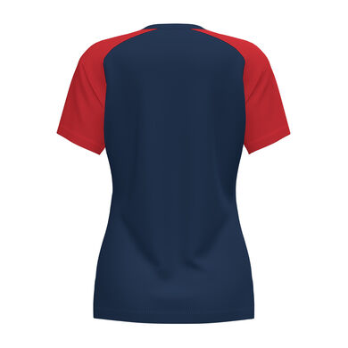 Kurzarmshirt frau Academy IV marineblau rot