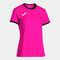 Maglia a manica corta donna COMBI PREMIUM rosa fluorescente nero