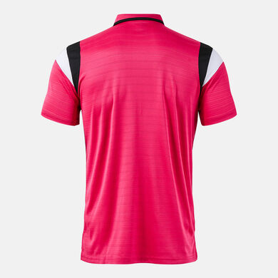 Polo manga corta hombre Terra fucsia negro