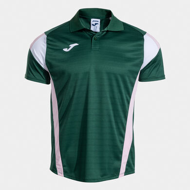 Polo shirt short-sleeve man Montreal green pink