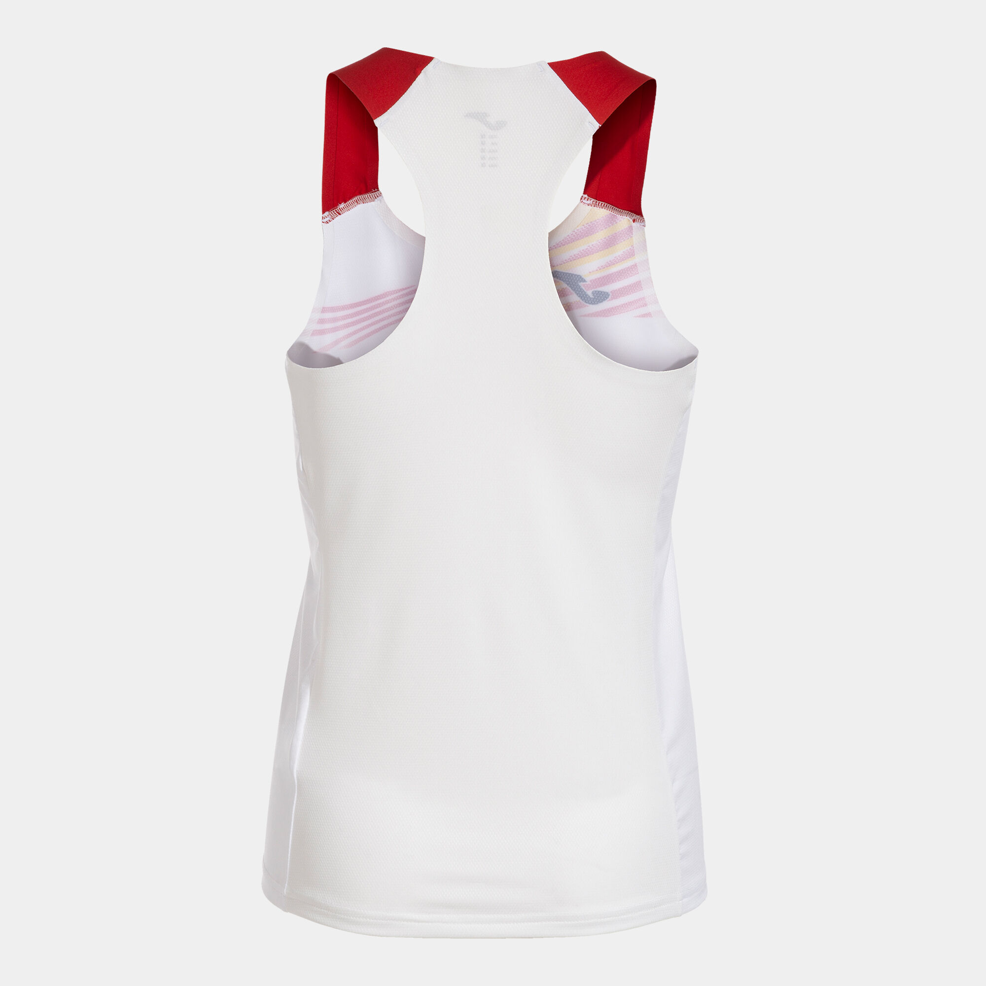 T-shirt de alça mulher Elite X branco vermelho