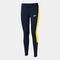 Legging long femme Eco Championship bleu marine jaune