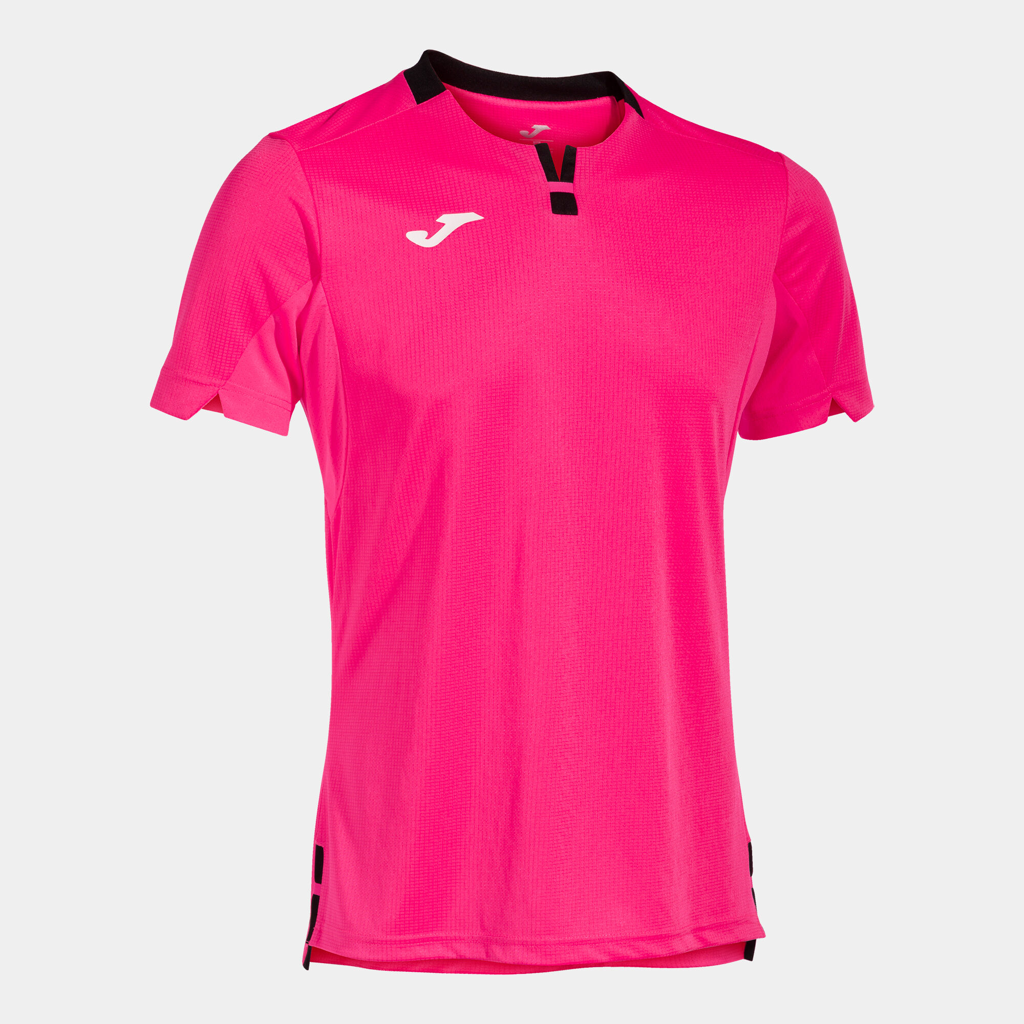 Shirt short sleeve man Ranking fluorescent pink black