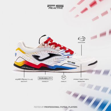 Chaussures futsal Fs Reactive 24 indoor blanc rouge