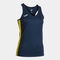 Camiseta tirantes mujer Olimpiada dark navy amarillo