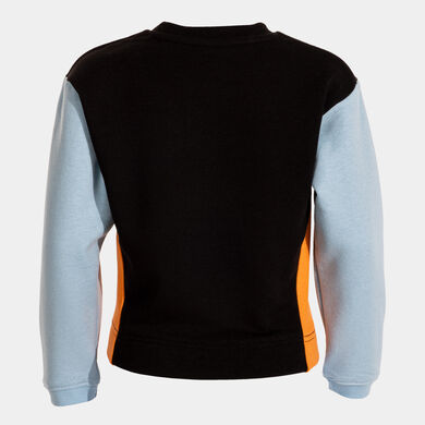 Sudadera unisex Stripe Adventure negro turquesa naranja