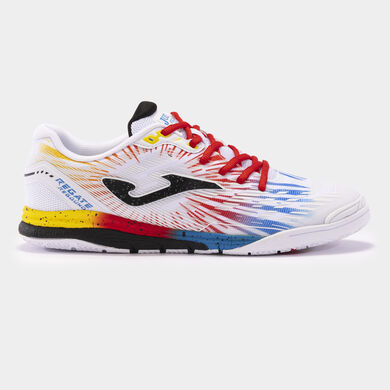 Chaussures futsal Regate Rebound 24 indoor blanc rouge