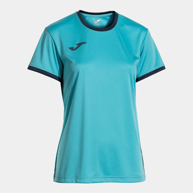 Camiseta manga corta mujer COMBI PREMIUM turquesa flúor marino