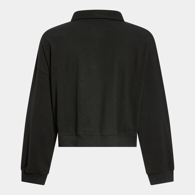 Polo shirt long-sleeve woman Soft black