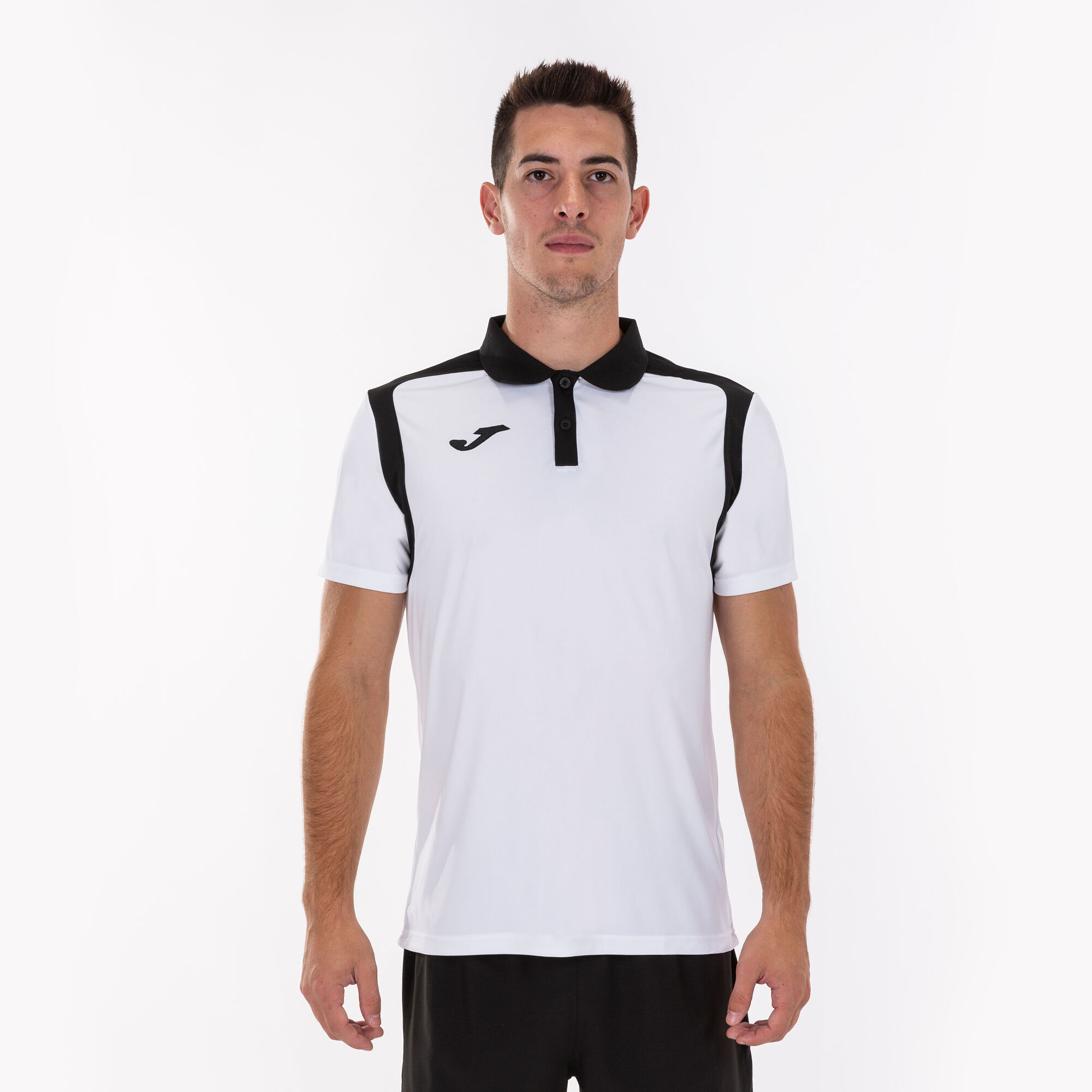 Polo shirt short-sleeve man Championship V white black