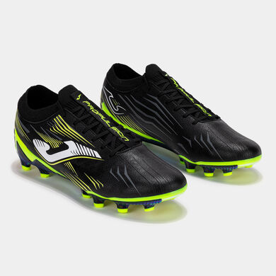 Fußballschuhe Propulsion Top 25 fester boden schwarz gelb