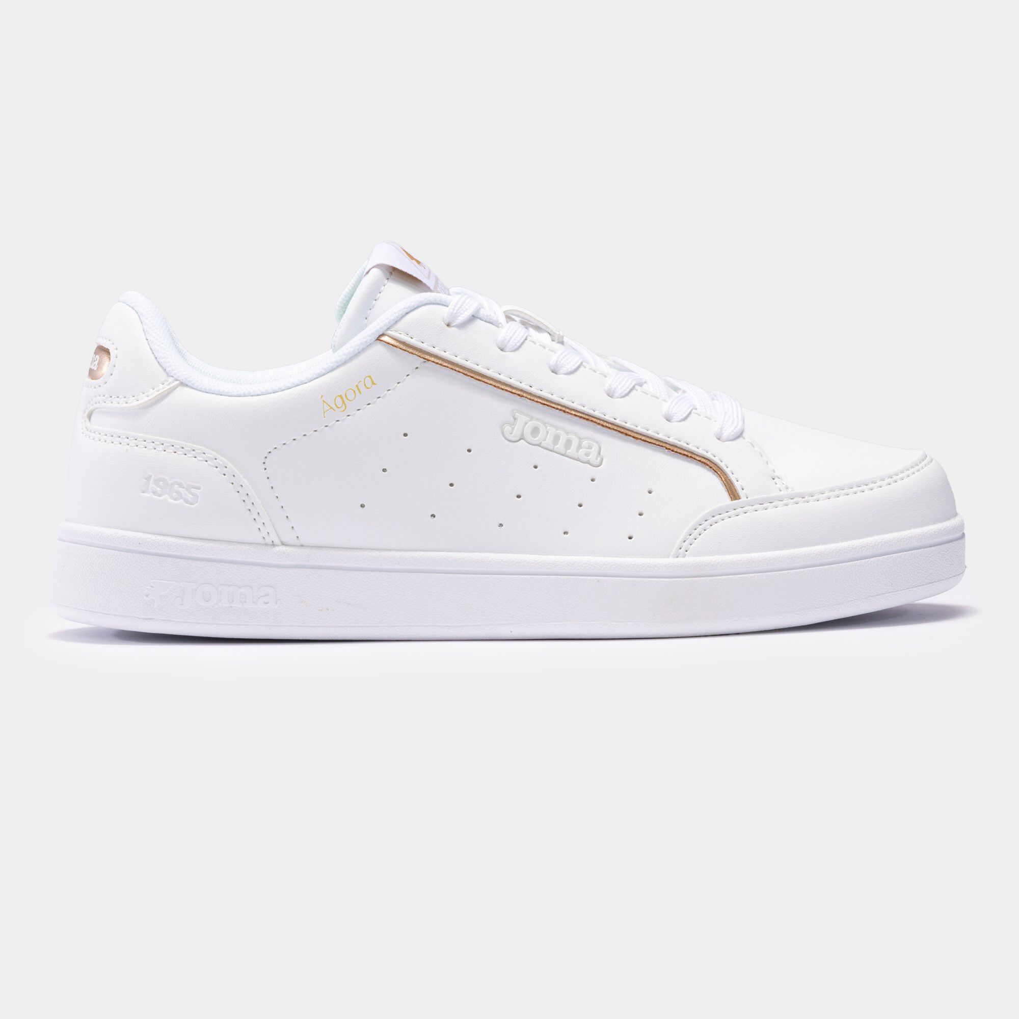 Sapatilhas casual C.Agora Lady 23 mulher branco dourado