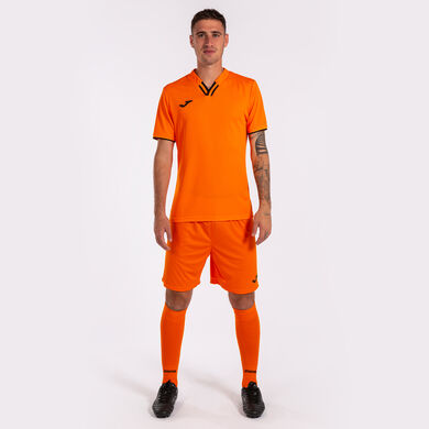 Shirt short sleeve man Toletum IV orange black