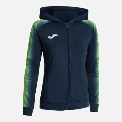 Chaqueta con capucha mujer Elite XI marino verde flúor