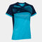 Kurzarmshirt frau Supernova II neon-türkis marineblau