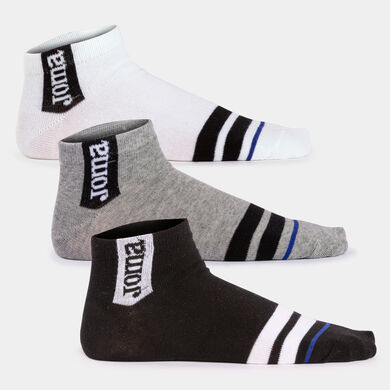 Socks man Beta white melange gray black