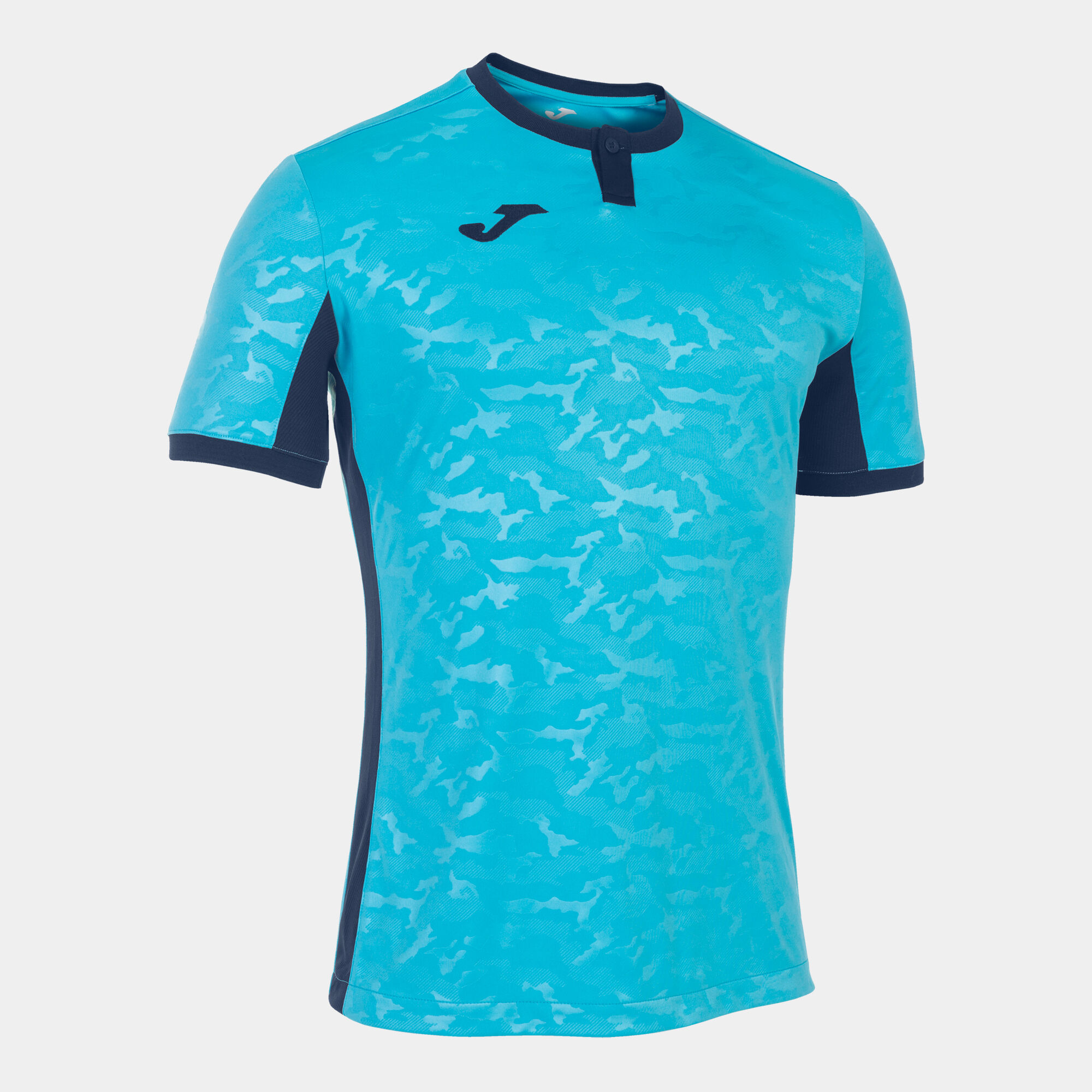 Maillot manches courtes homme Toletum II turquoise fluo bleu marine