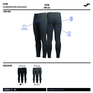 Leggings lang mann Core schwarz