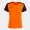 Camiseta manga corta mujer Academy IV naranja negro