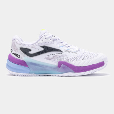 Pantofi sport Roland Lady 24 teren tare damă alb violet