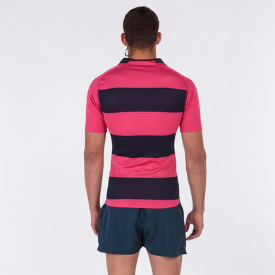 Camiseta manga corta hombre Prorugby II morado rosa