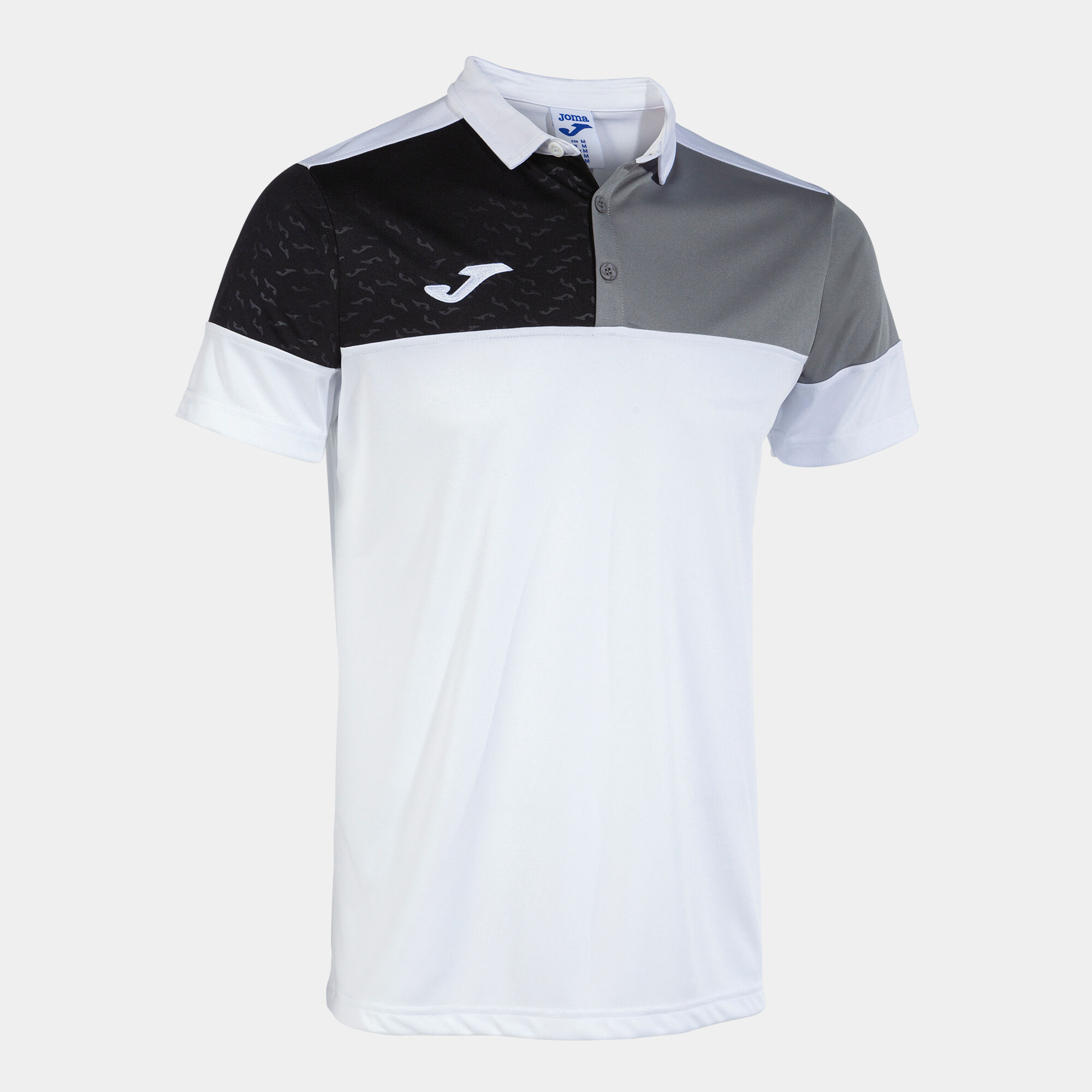 Polo shirt short-sleeve man Crew V white gray