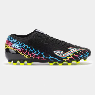 Botas fútbol Gol 24 césped artificial AG negro amarillo flúor