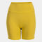 Mallas cortas mujer Indoor gym amarillo