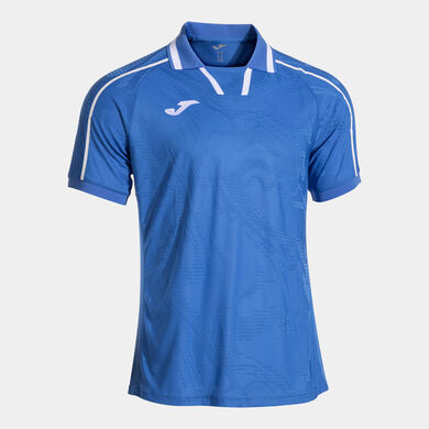 T-shirt manga curta homem azul royal branco