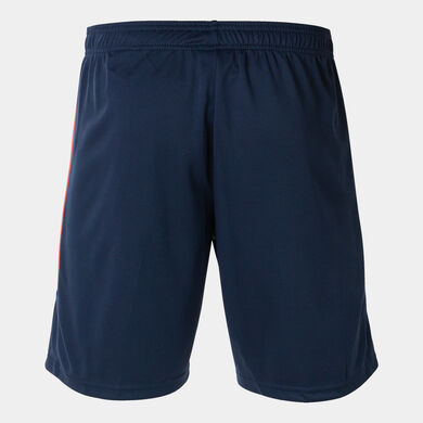 Bermuda homme Eco Championship bleu marine orange fluo