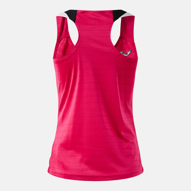 Tricou cu bretele damă Terra fucsia negru