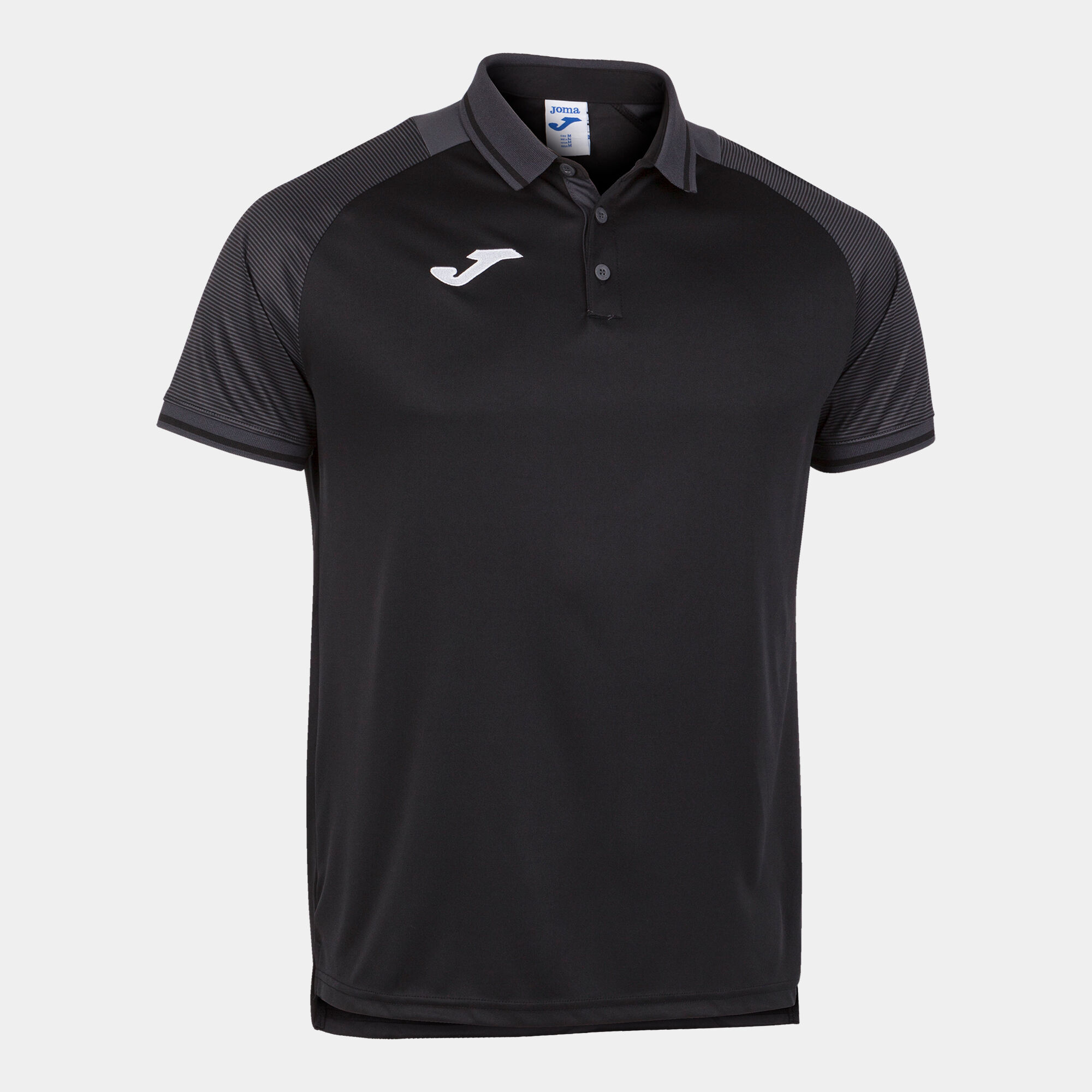 Polo shirt short-sleeve man Essential II black dark gray