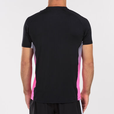 Shirt short sleeve man Elite VII black fluorescent pink white