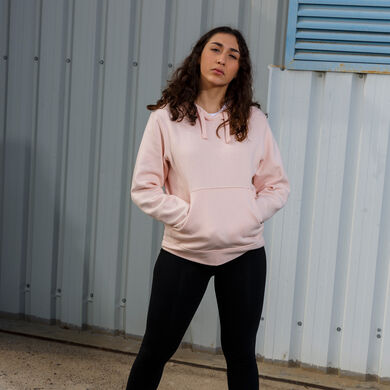 Sweatshirt mit kapuze frau Montana hellrosa