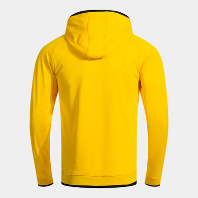 Sweat &agrave; capuche homme Combi Premium jaune noir