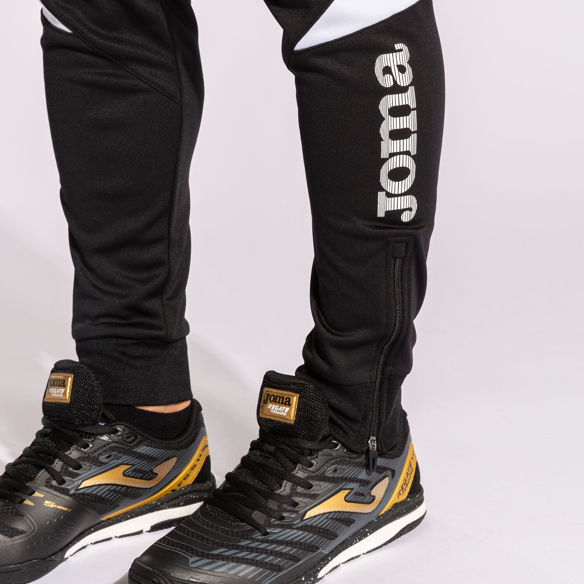 Pantalone lungo uomo Championship VI nero bianco JOMA