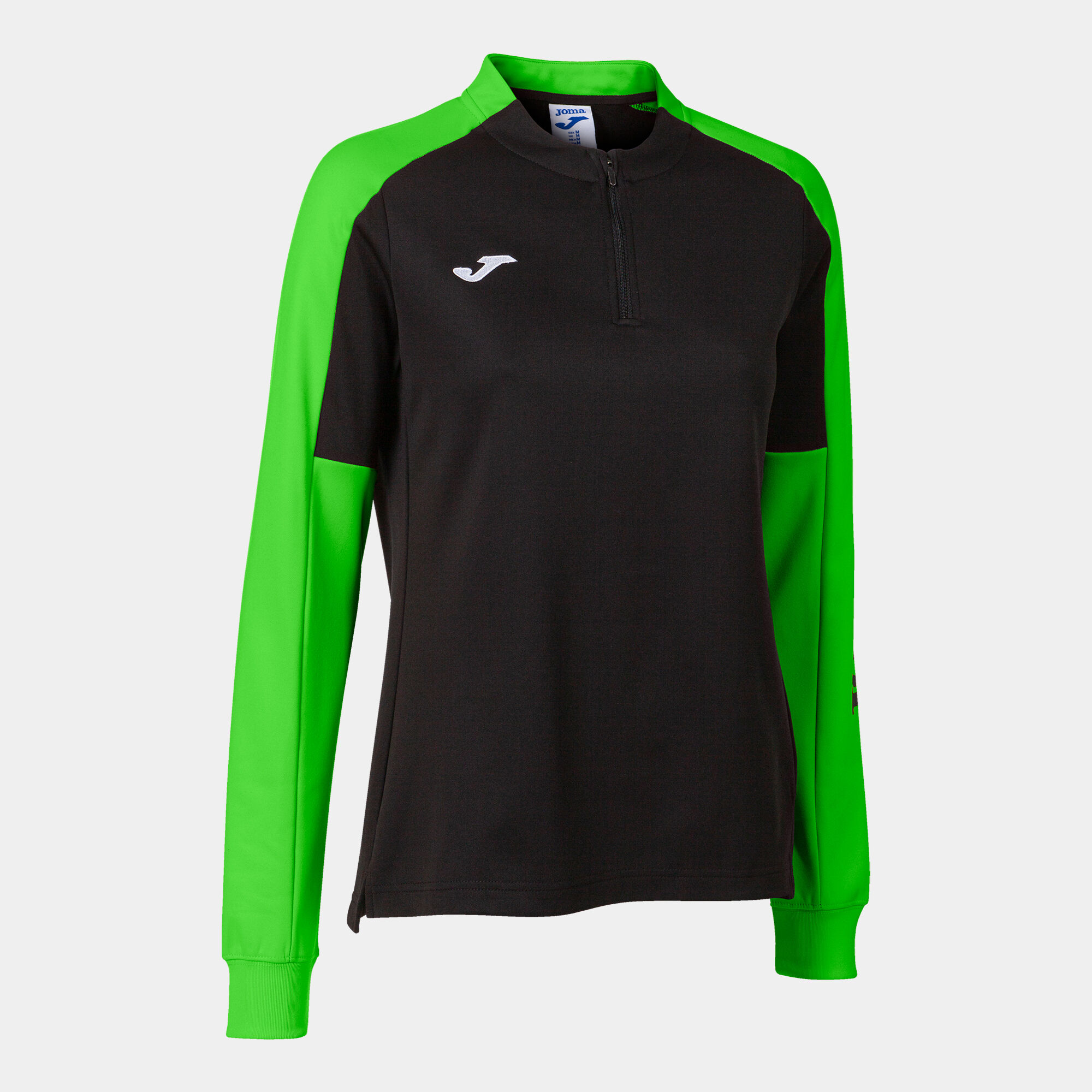 Sweat-shirt femme Eco Championship noir vert fluo