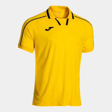 Camiseta manga corta hombre amarillo negro