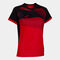 Kurzarmshirt frau Supernova II rot schwarz