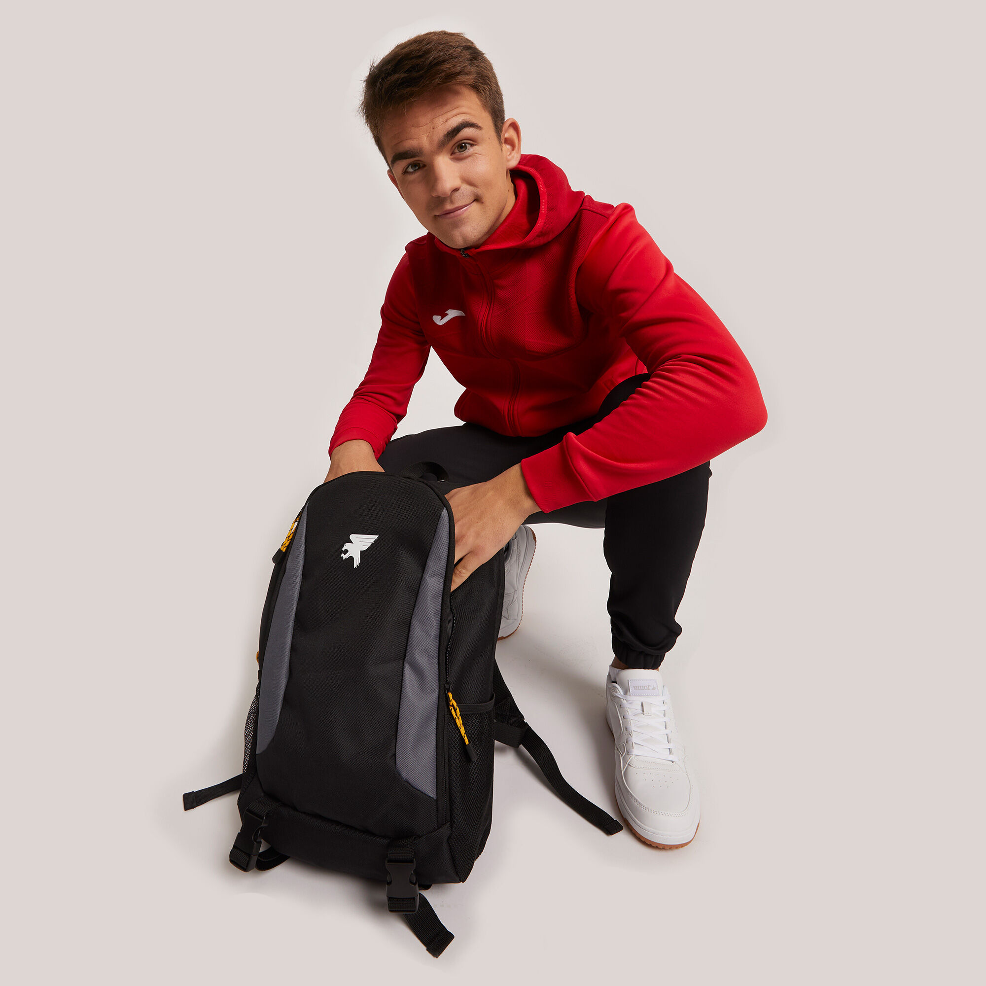 Hooded jacket man Campus street red | JOMA®