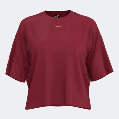 T-shirt manga curta mulher Mimetic vermelho escuro