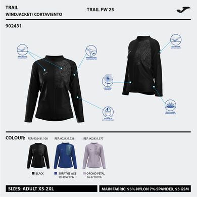 Cortavientos mujer R-Trail Nature azul