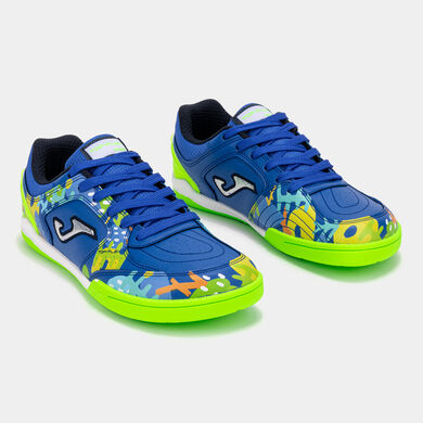Sapatilhas futsal Top Flex Junior Barefoot 26 indoor j&uacute;nior azul royal