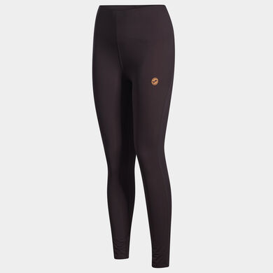 Long tights woman Indoor Gym brown orange