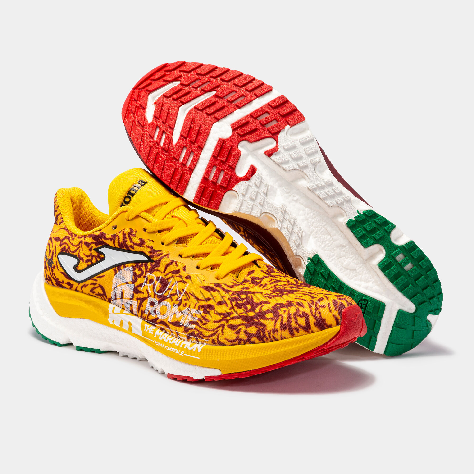 Scarpe running R.Supercross 23 Run Rome The Marathon uomo granata giallo