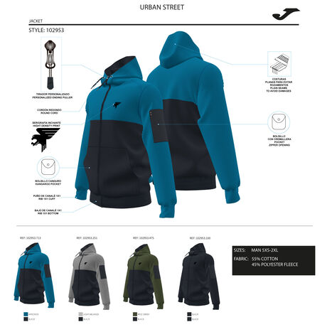 CHAQUETA CON CAPUCHA URBAN STREET