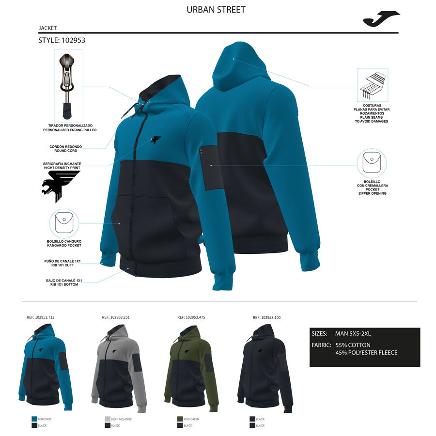 CHAQUETA CON CAPUCHA URBAN STREET
